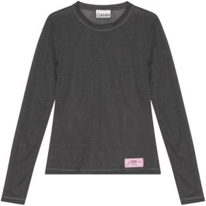 Ganni, Dames, Tops, Grijs, Maat: S