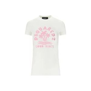 Dsquared2 T-Hemden , White , Dames , Maat: 2XS