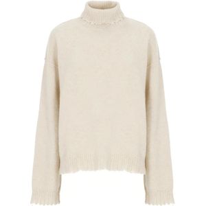 UMA Wang, Dames, Truien, Beige, Maat: S Kasjmier,