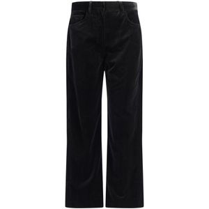 Max Mara, Dames, Broeken, Grijs, Maat: 2XS Katoen,