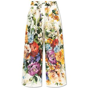 Dolce & Gabbana, Dames, Broeken, Veelkleurig, Maat: 3XS Katoen,