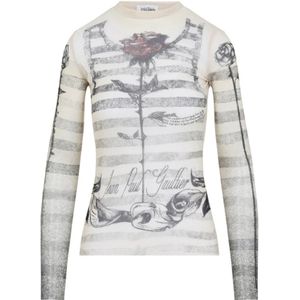 Jean Paul Gaultier, Dames, Tops, Beige, Maat: M