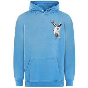 Represent - Archangel Hoodie - Electric Blue - Katoen - Licht Oversized Pasvorm