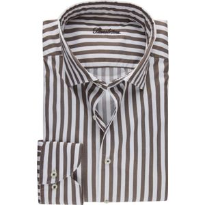 Stenströms, Heren, Overhemden, Bruin, Maat: L Katoen,