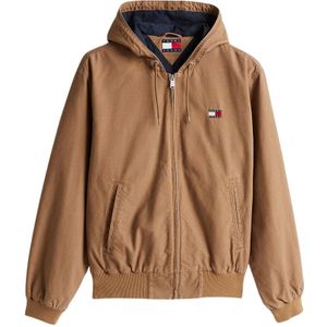 Tommy Jeans, Heren, Jassen, Bruin, Maat: 2XL Katoen,