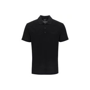 Versace Barocco Silhouette Polo , Black , Heren , Maat: L