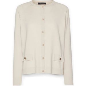 Elena Mirò, Dames, Truien, Wit, Maat: S Viscose,