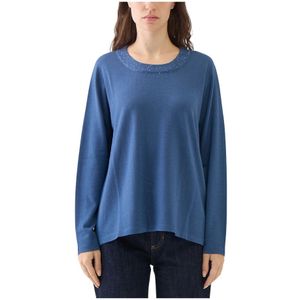 Le Tricot Perugia, Dames, Truien, Blauw, Maat: L Wol,