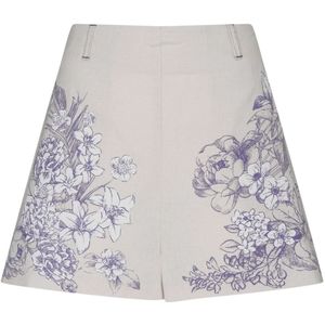 Twinset, Dames, Korte broeken, Veelkleurig, Maat: 2XS Katoen,