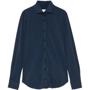 Xacus, Dames, Blouses & Shirts, Blauw, Maat: L Leer,