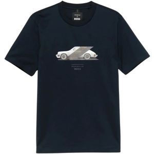 Hugo Boss, Heren, Tops, Blauw, Maat: S Katoen,