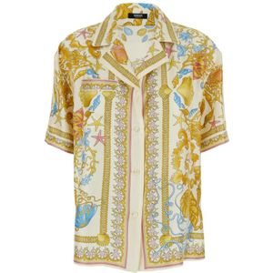 Versace, Dames, Blouses & Shirts, Veelkleurig, Maat: S Zijde,