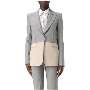 Patrizia Pepe, Dames, Jassen, Grijs, Maat: 2XL