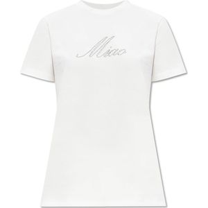 Blumarine, Dames, Tops, Wit, Maat: S Katoen,