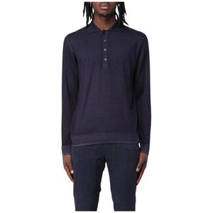 Paolo Pecora, Heren, Truien, Blauw, Maat: L Wol,