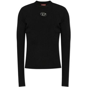 Diesel, Heren, Truien, Zwart, Maat: L Viscose,