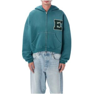 Erl, Heren, Sweatshirts & Hoodies, Groen, Maat: M Katoen,