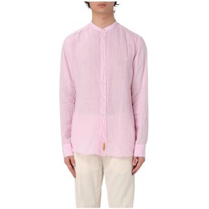 B.D Baggies, Heren, Overhemden, Roze, Maat: S Linnen,