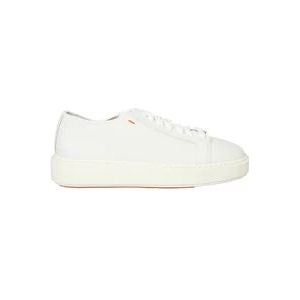 Santoni Stijlvolle Leren Sneakers , White , Dames , Maat: 40 EU