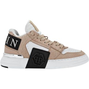 Philipp Plein, unisex, Schoenen, Beige, Maat: 35 EU Leer,