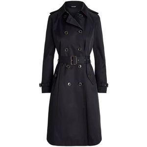 Lauren Ralph Lauren - Trenchcoat - Marineblauw - Dubbele Borst - Casual - Katoen