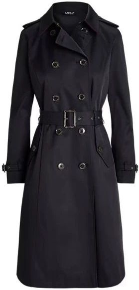 Lauren Ralph Lauren - Trenchcoat - Marineblauw - Dubbele Borst - Casual - Katoen