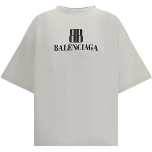 Balenciaga, Dames, Tops, Grijs, Maat: L Katoen,