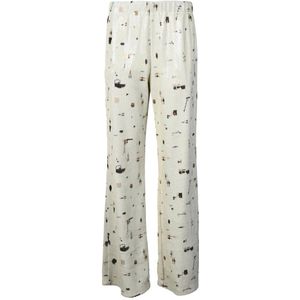 Alysi, Dames, Broeken, Wit, Maat: XS Poliester,
