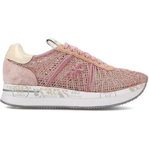 Premiata Roze Touw Textuur Sneakers Conny Model , Pink , Dames , Maat: 40 EU