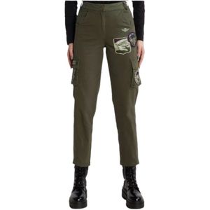 Aeronautica Militare, Dames, Broeken, Groen, Maat: XS Katoen,