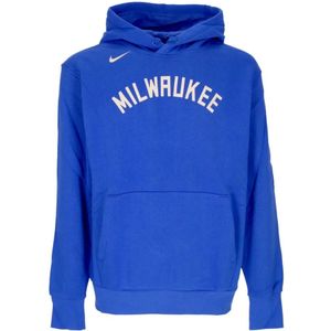 Nike, Heren, Sweatshirts & Hoodies, Blauw, Maat: S Fleece,