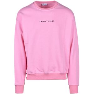 Family First, Heren, Sweatshirts & Hoodies, Roze, Maat: M Katoen,