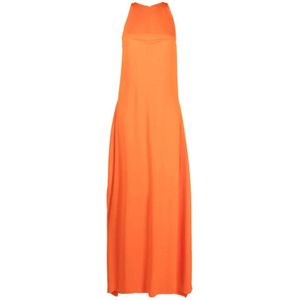 Lanvin Maxijurk met ruches , Orange , Dames , Maat: XS