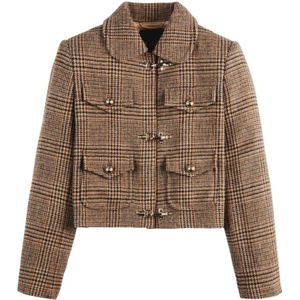 Fay, Dames, Jassen, Beige, Maat: XS Wol,