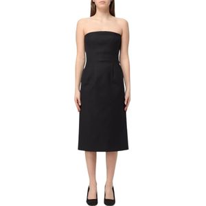 Sportmax, Dames, Jurken, Zwart, Maat: S Leer,