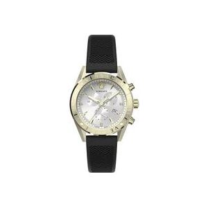 Versace V-Chrono Chronograaf Horloge Zwart Siliconen , Gray , Heren , Maat: ONE Size