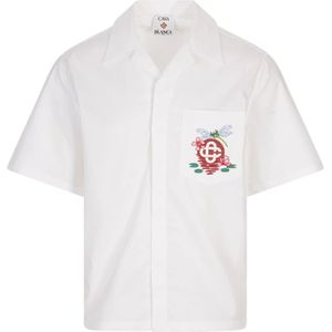 Casablanca, Heren, Overhemden, Wit, Maat: S Katoen,