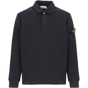 Stone Island, Heren, Tops, Blauw, Maat: S Katoen,