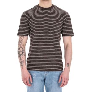 Brunello Cucinelli, Heren, Tops, Bruin, Maat: 2XL Linnen,