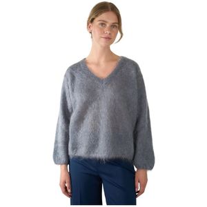 Ottod'Ame, Dames, Truien, Grijs, Maat: S Mohair,