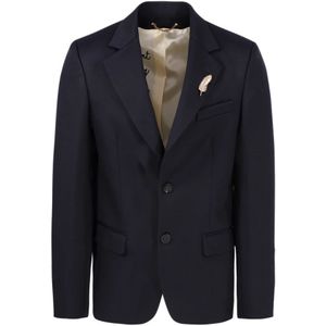 Golden Goose, Heren, Jassen, Blauw, Maat: L Wol,