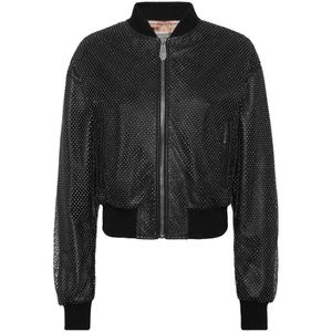 Philipp Plein, Dames, Jassen, Zwart, Maat: S Leer,