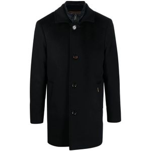 Moorer, Heren, Mantels, Blauw, Maat: M Wol,