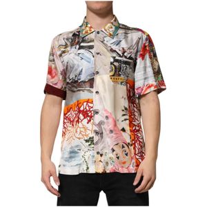 Dolce & Gabbana, Heren, Overhemden, Veelkleurig, Maat: M Zijde,