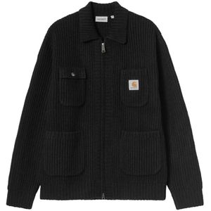 Carhartt Wip, Heren, Jassen, Zwart, Maat: L Wol,