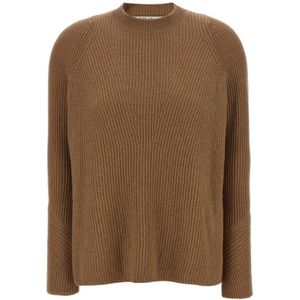 Max Mara, Dames, Truien, Bruin, Maat: XL Wol,