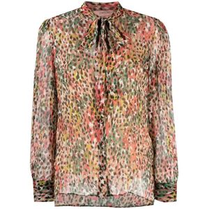 Twinset, Dames, Blouses & Shirts, Veelkleurig, Maat: XS Viscose,
