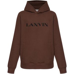 Lanvin, Heren, Sweatshirts & Hoodies, Bruin, Maat: L Katoen,