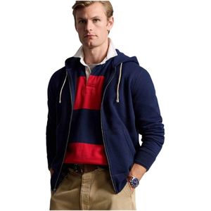 Polo Ralph Lauren, Heren, Sweatshirts & Hoodies, Blauw, Maat: L Katoen,