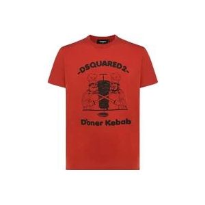 Dsquared2 T-Hemden , Red , Heren , Maat: M